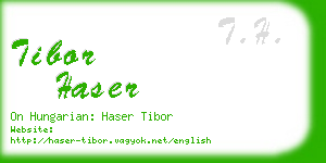 tibor haser business card